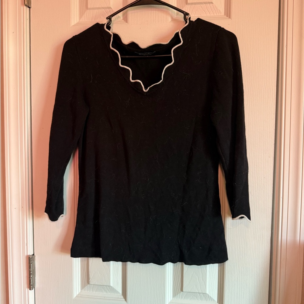 Black V-Neck Sweater